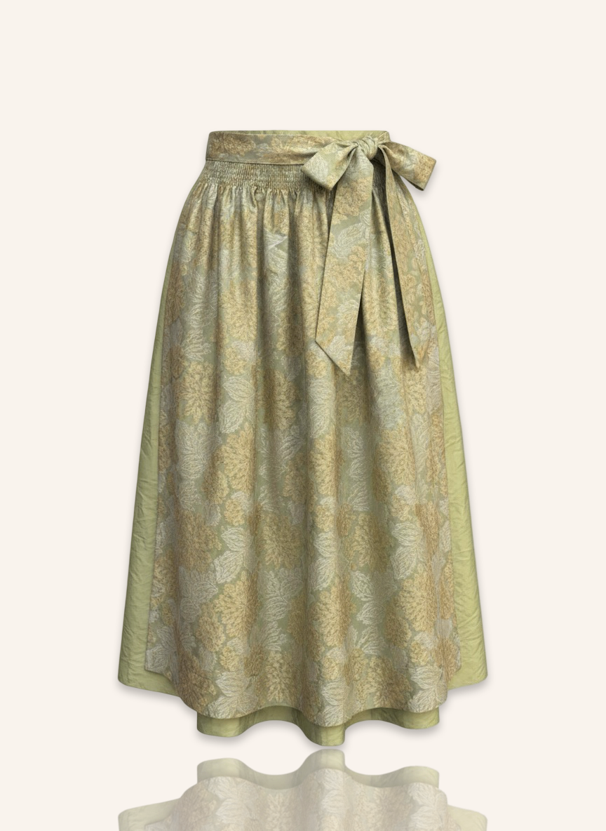 Haute Couture Dirndl Gold-Creme XS
