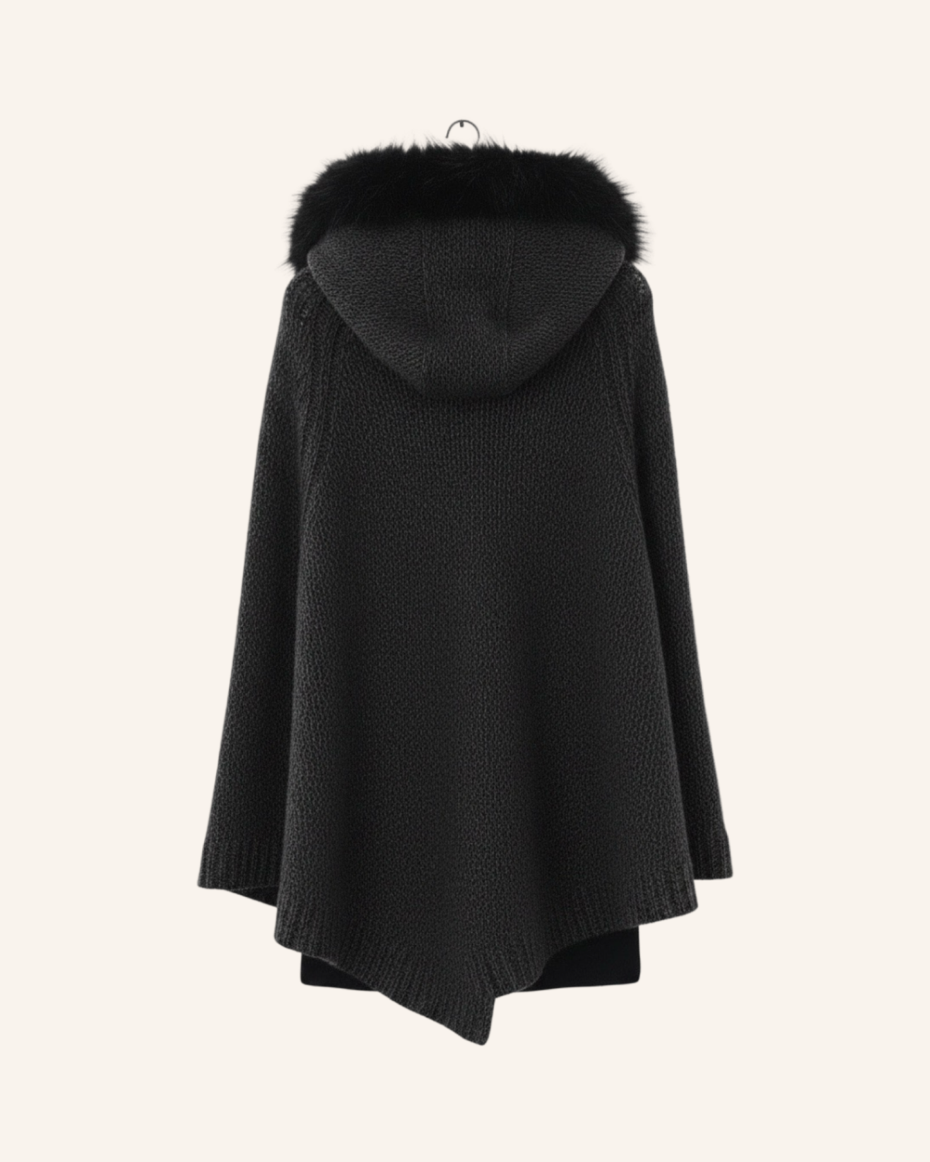 Cape-Poncho Schwarz S