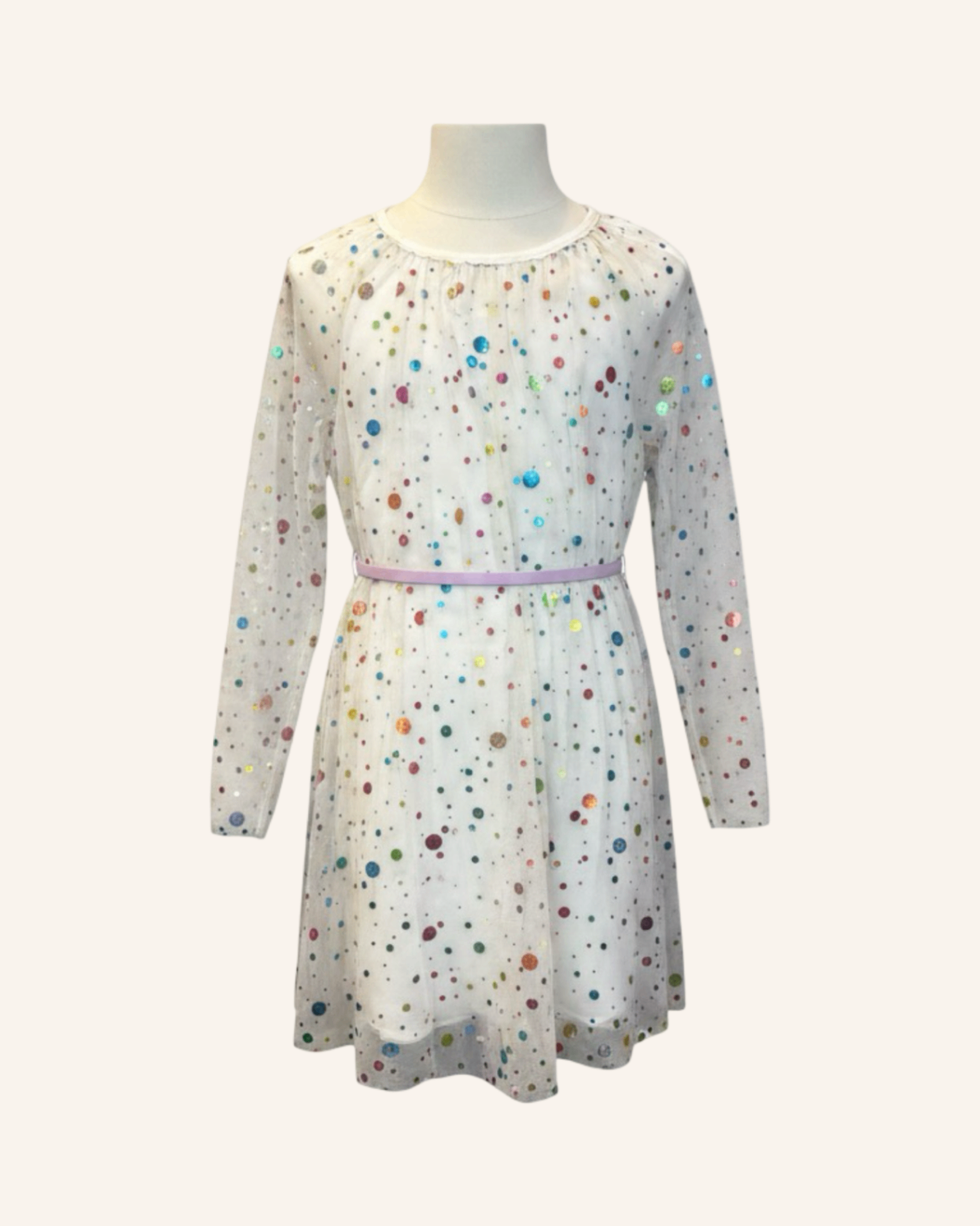 Tüllkleid Weiß-Multicolor 8 Jahre
