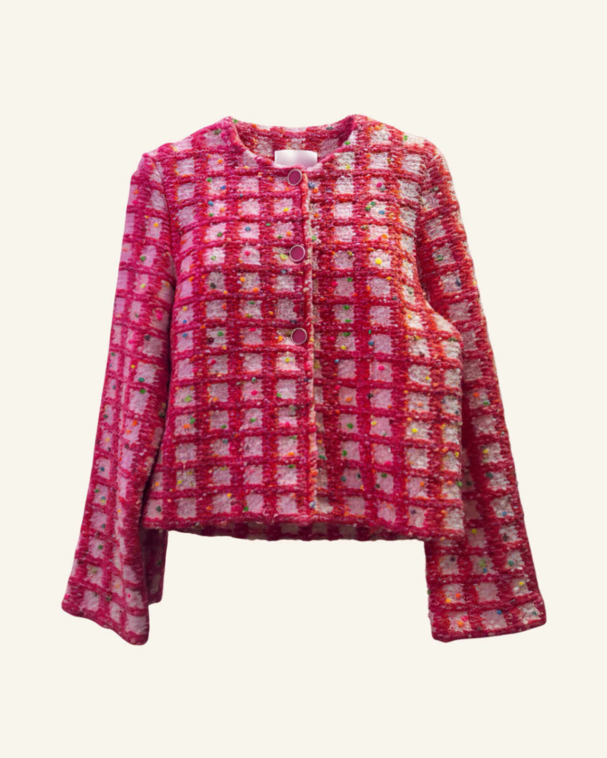 Bouclé Jacke Pink- Multicolour S