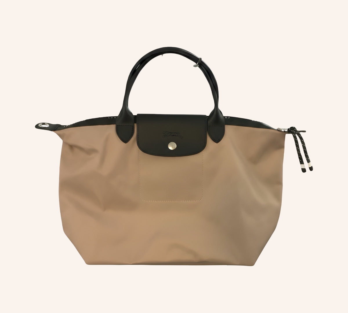 Tasche Beige-Schwarz M