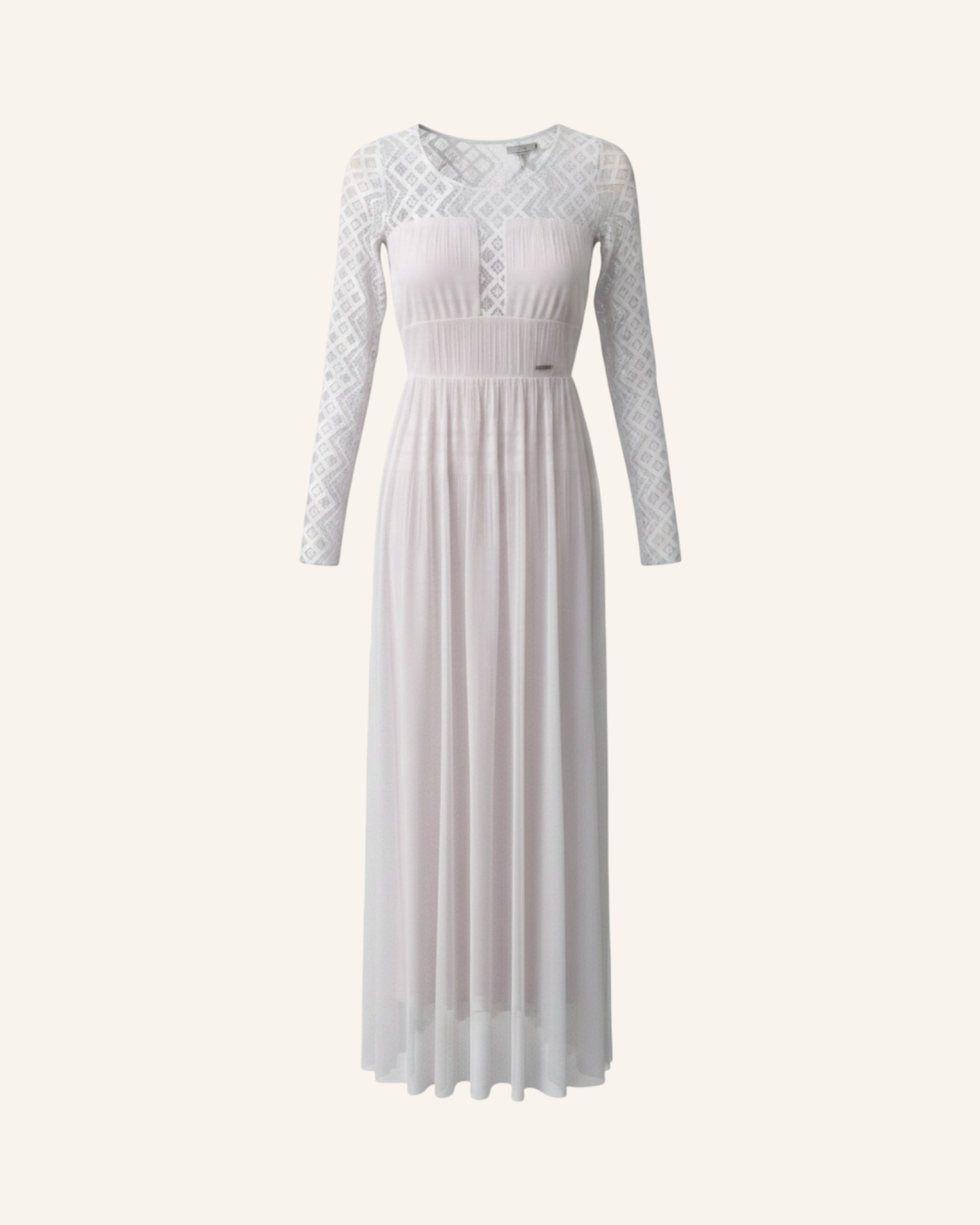 Boho Maxikleid Weiß S