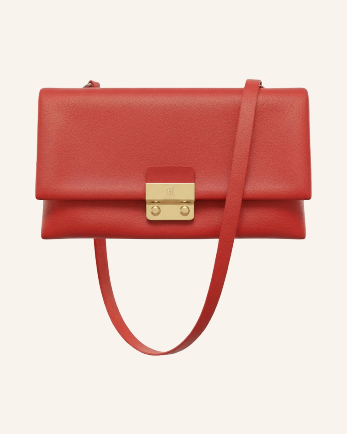 Schultertasche Orange-Gold