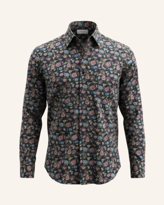 Hemd Schwarz-Multicolour M