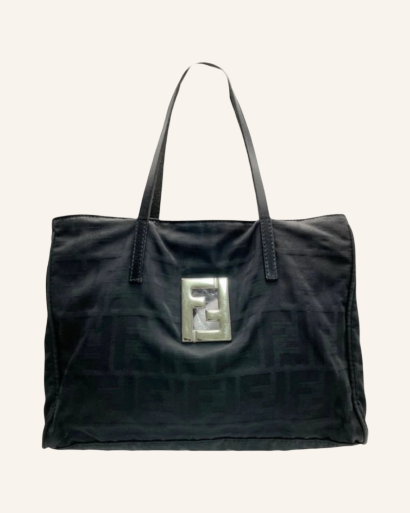 Tote Bag Vintage FF Monogram Canvas Schwarz