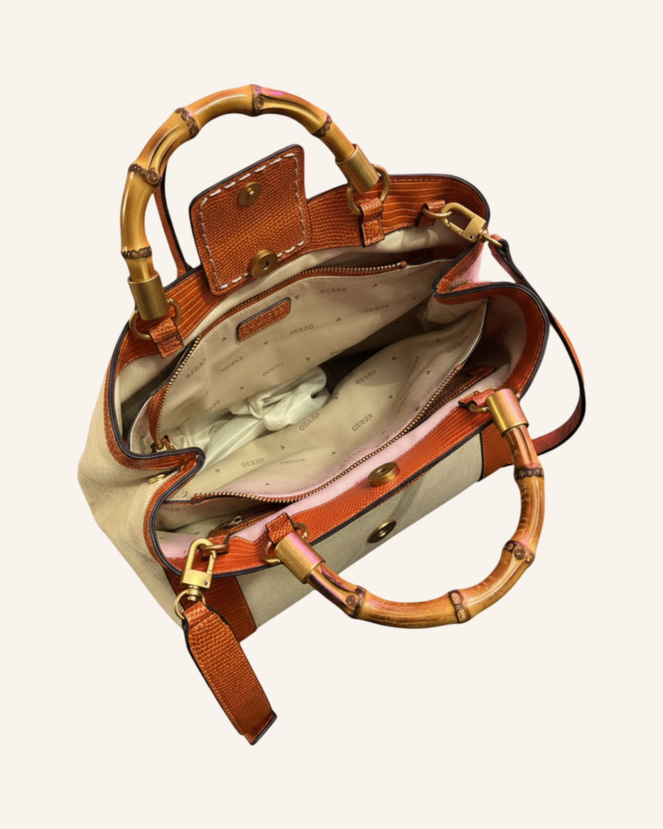 Bamboo Bag Canvas Orange-Creme