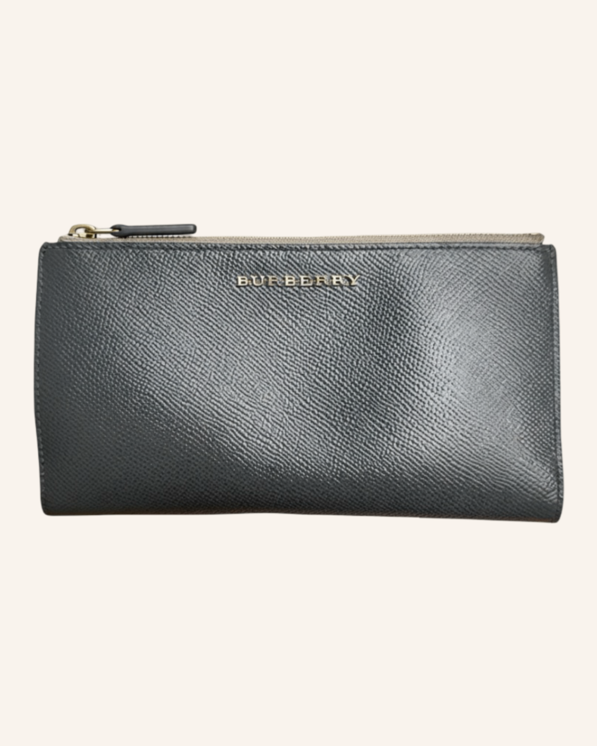 London Zip Wallet Grau-Creme