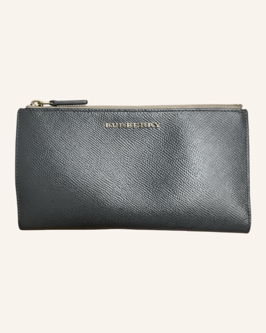 London Zip Wallet Grau-Creme