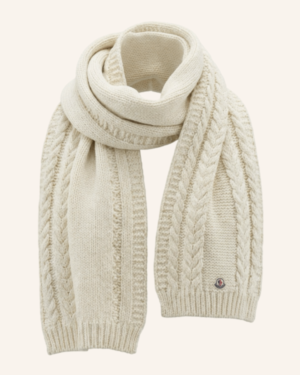Strickschal Creme