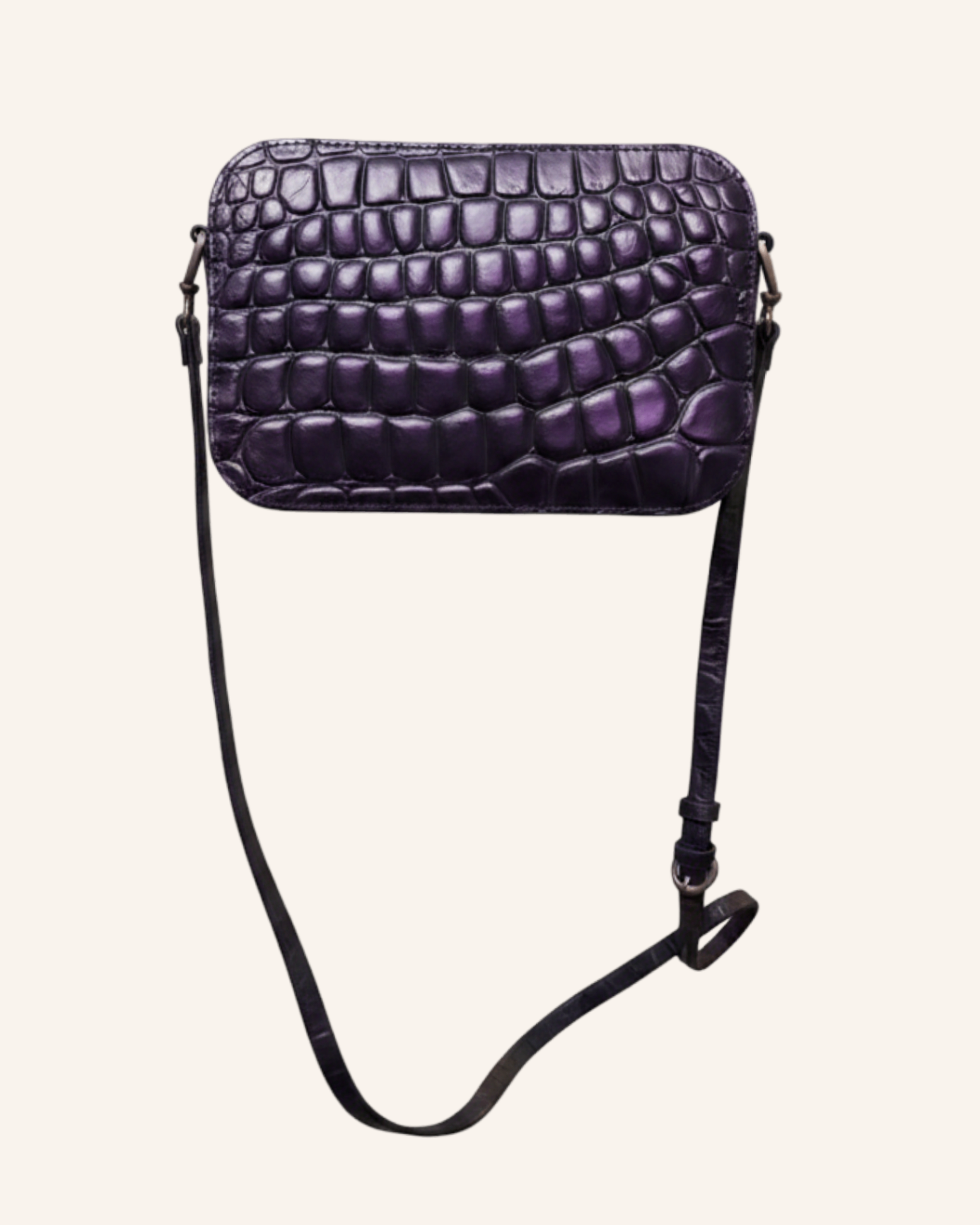Crossbody Bag Croco Schwarz
