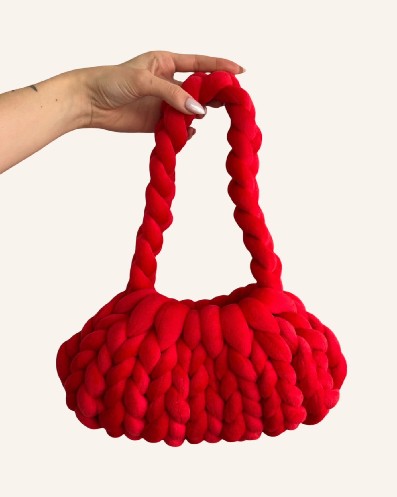 Chunky Knit Bag Rot M