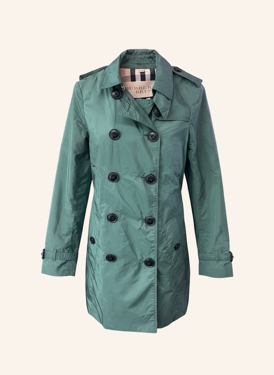 Trenchcoat Petrol-Grün XS