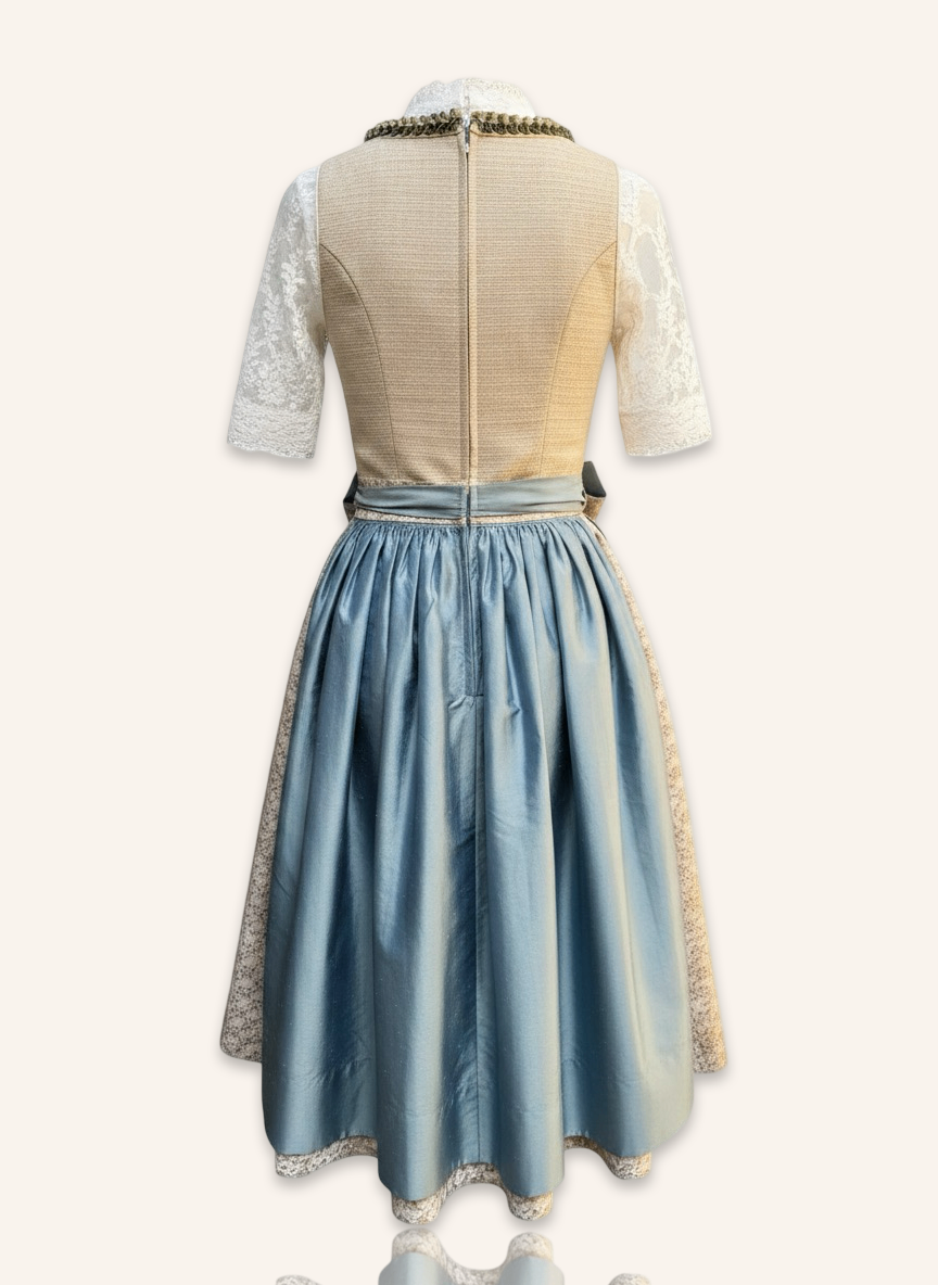 Haute Couture Dirndl Gold-Creme XS