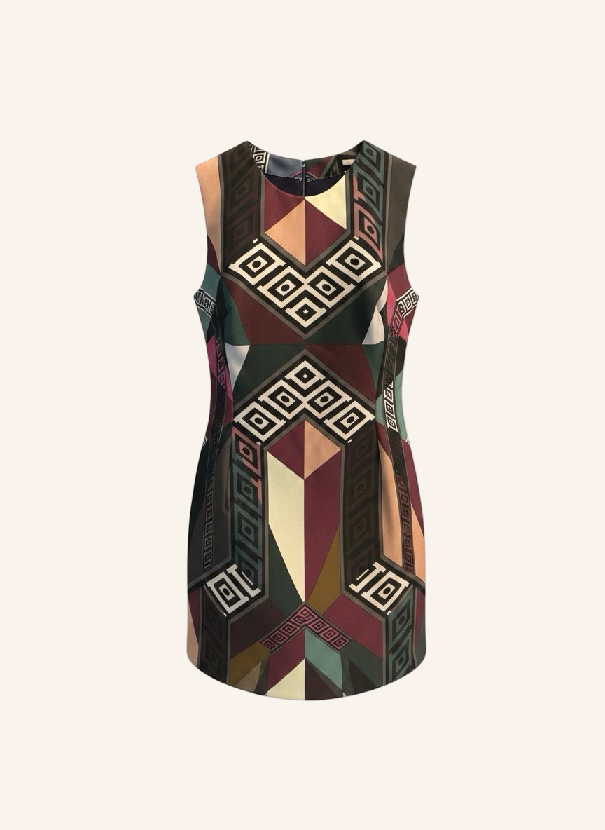 Etuikleid Geometric Print Multicolor M