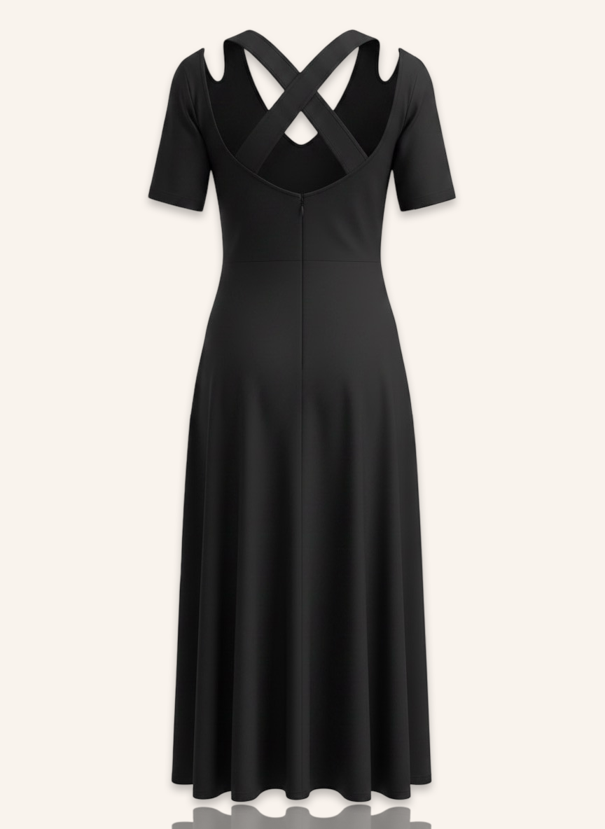 Vintage Kleid Schwarz XL