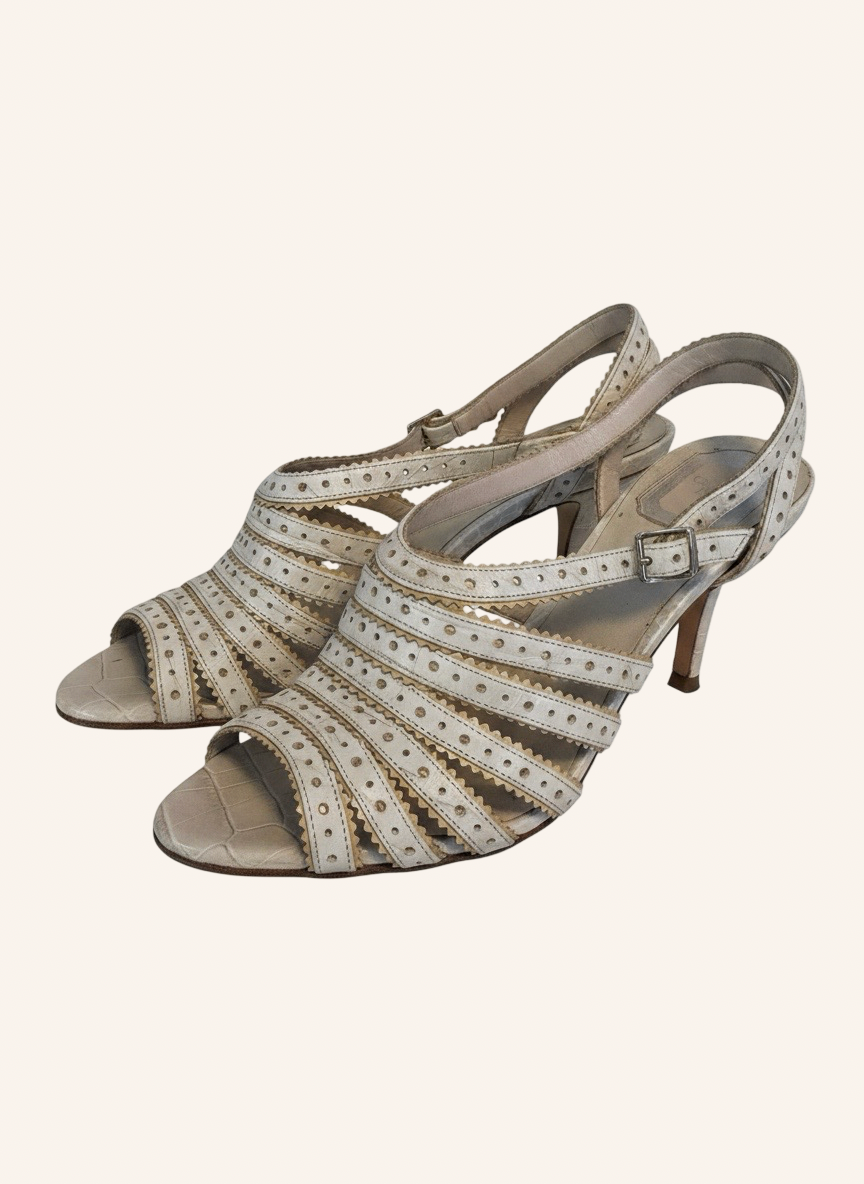 Slingback Sandaletten Creme 40,5