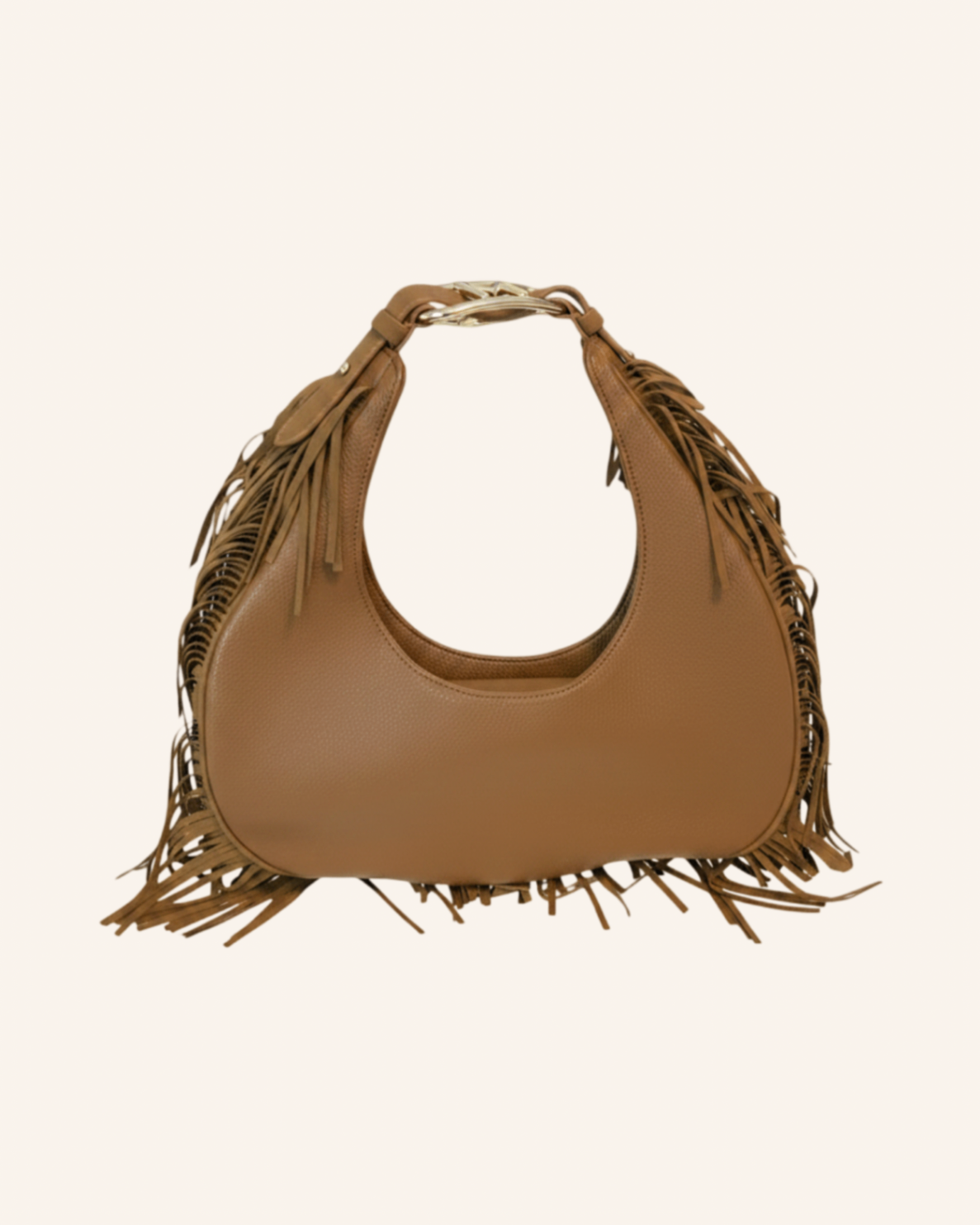  Fransen Hobo Bag Cognac 
