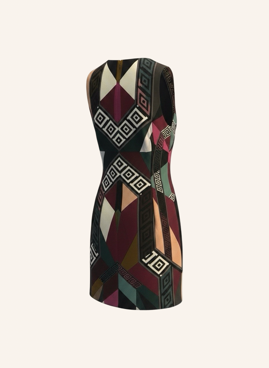 Etuikleid Geometric Print Multicolor M