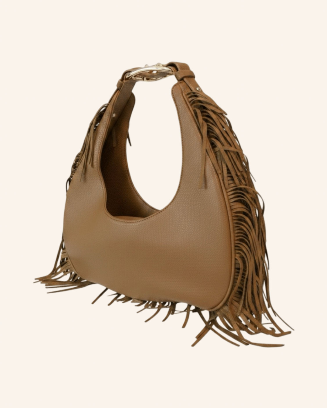  Fransen Hobo Bag Cognac 