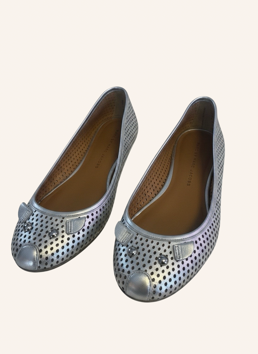 Ballerinas Silber Metallic 36