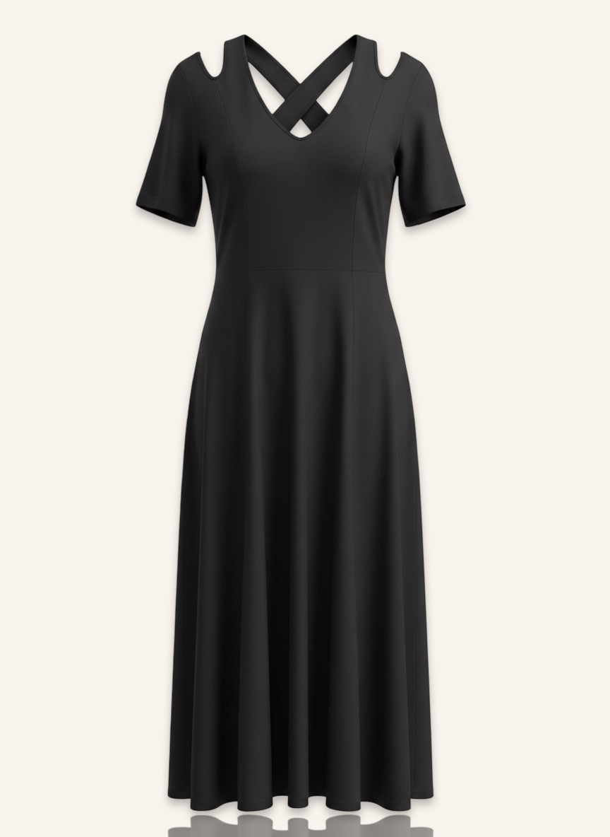 Vintage Kleid Schwarz XL