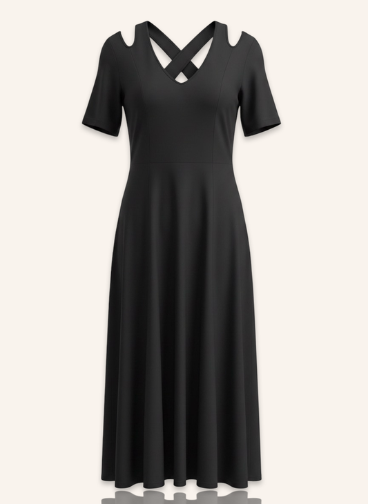 Vintage Kleid Schwarz XL