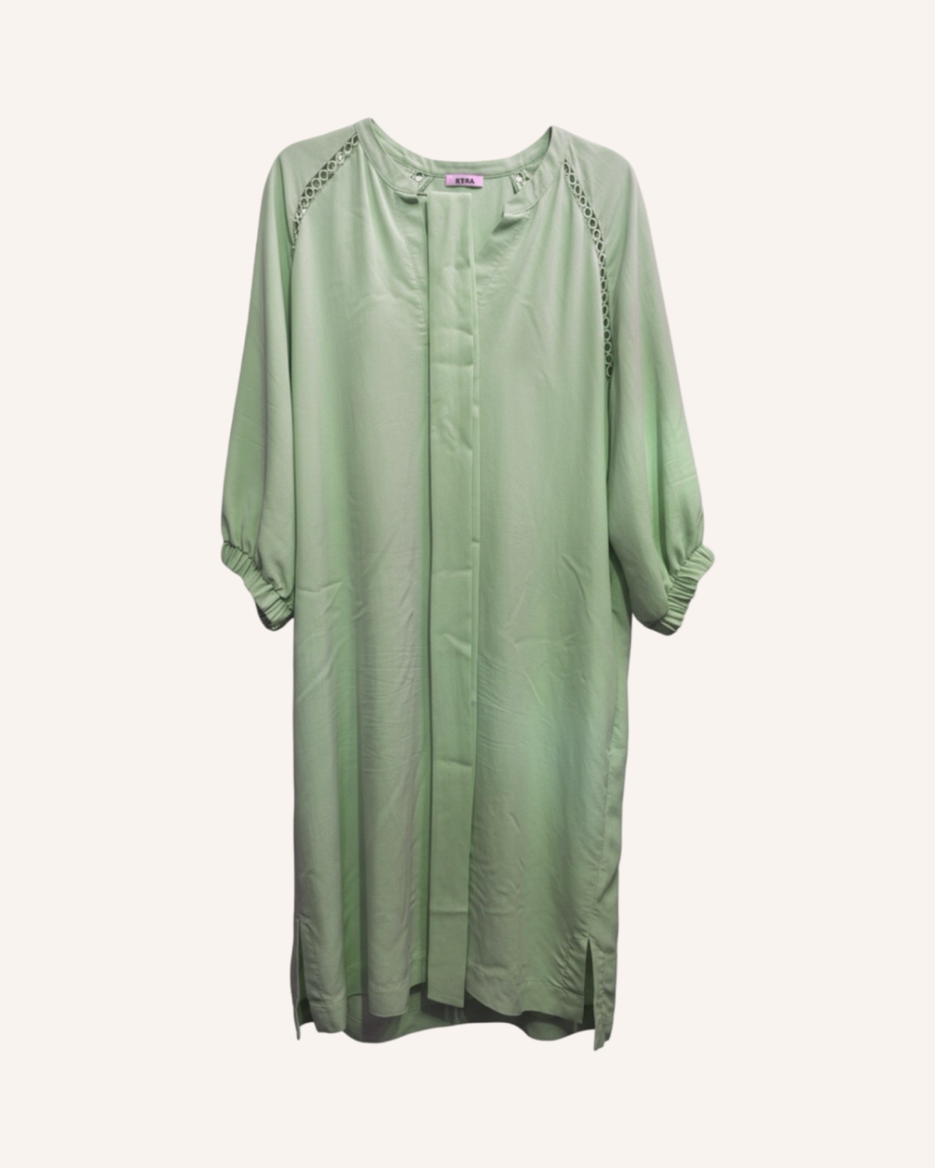 Kleid mit Gürtel Grün L