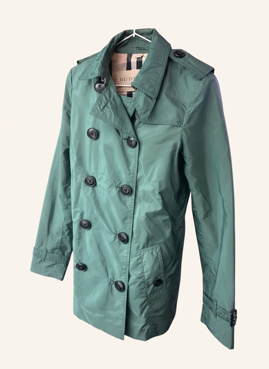 Trenchcoat Petrol-Grün XS