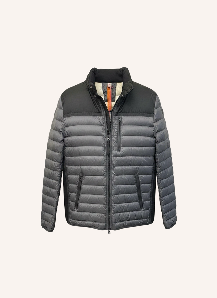 Daunenjacke Grau-Schwarz M