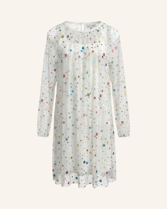 Tüllkleid Weiß-Multicolor 8 Jahre