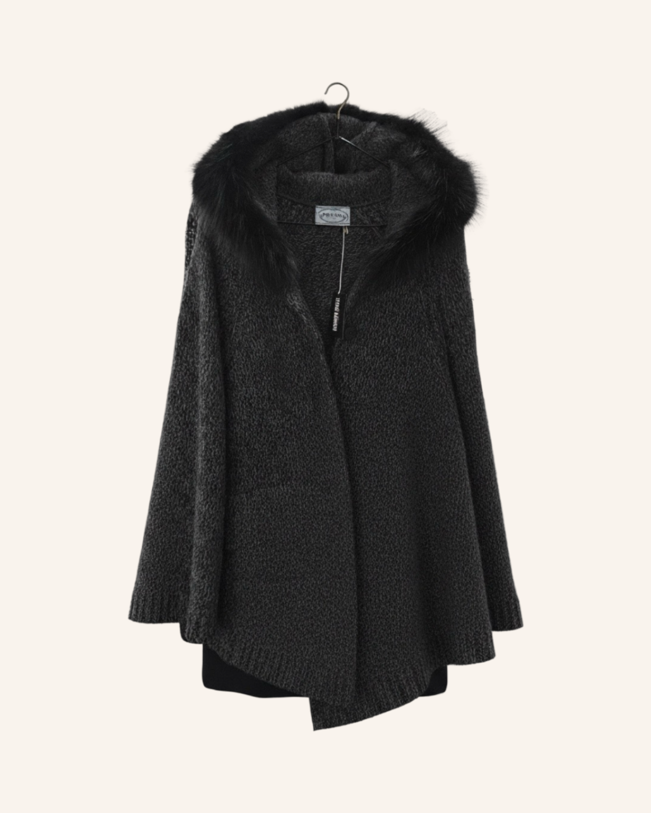 Cape-Poncho Schwarz S