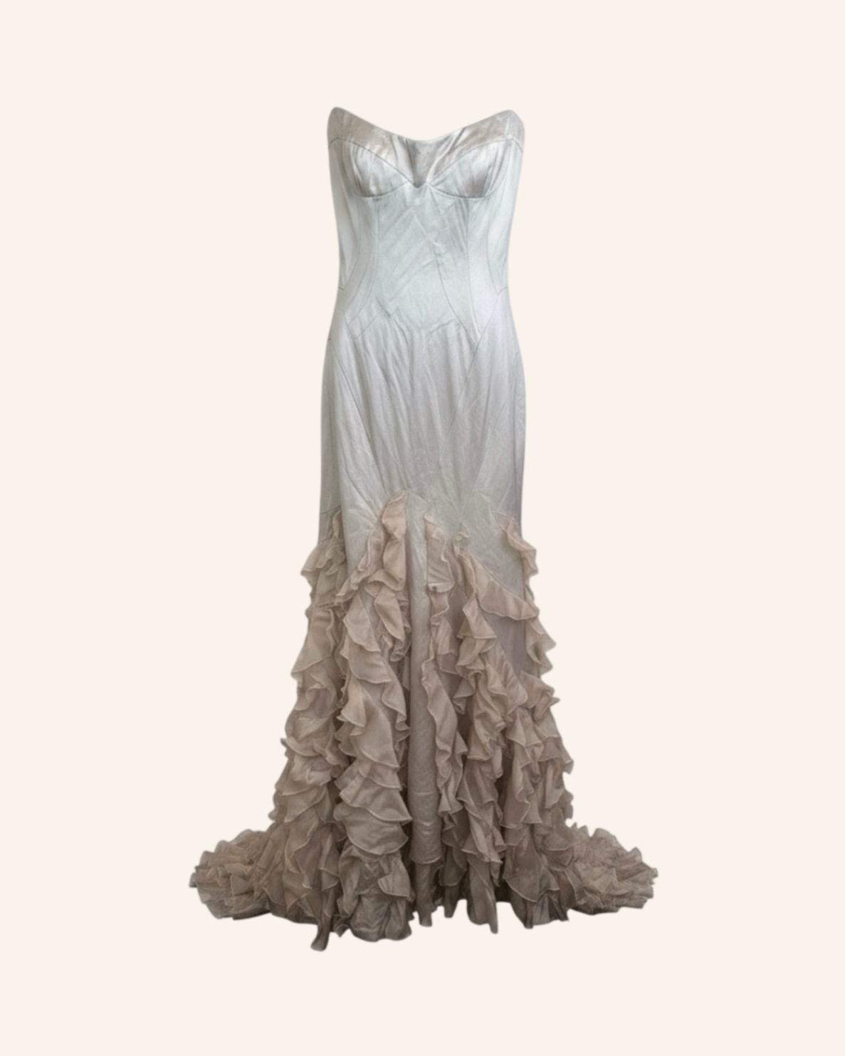 Couture Brautkleid Creme S