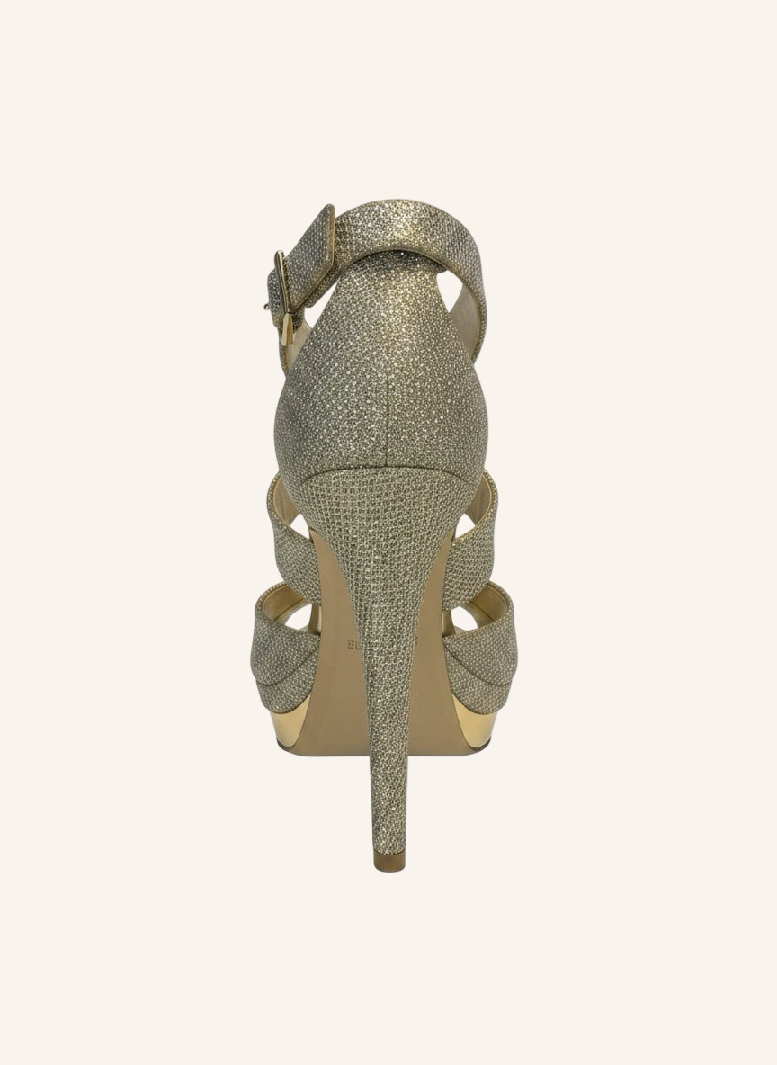 Glitzer-Sandaletten Gold 38