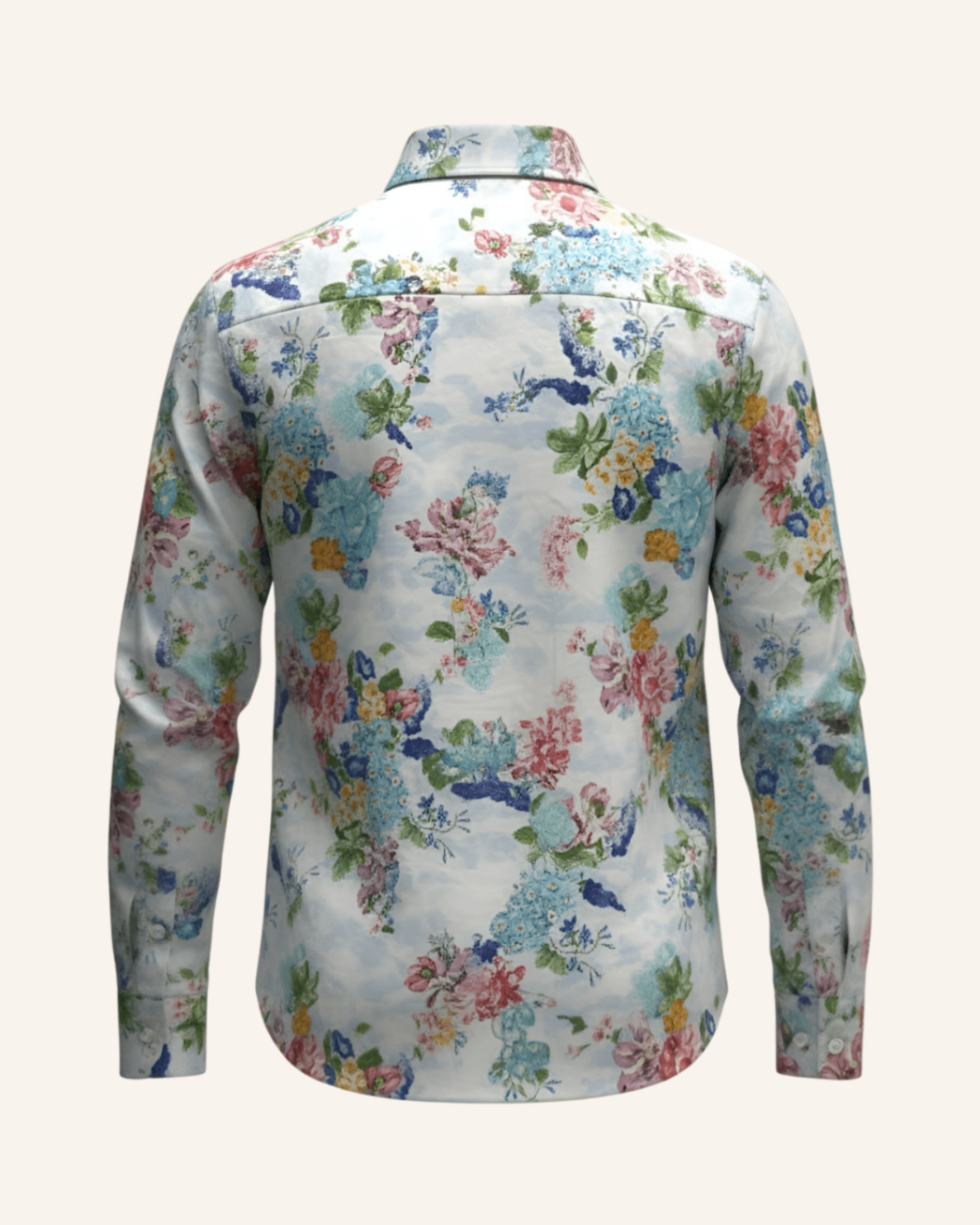 Herrenhemd Weiß-Multicolour 40