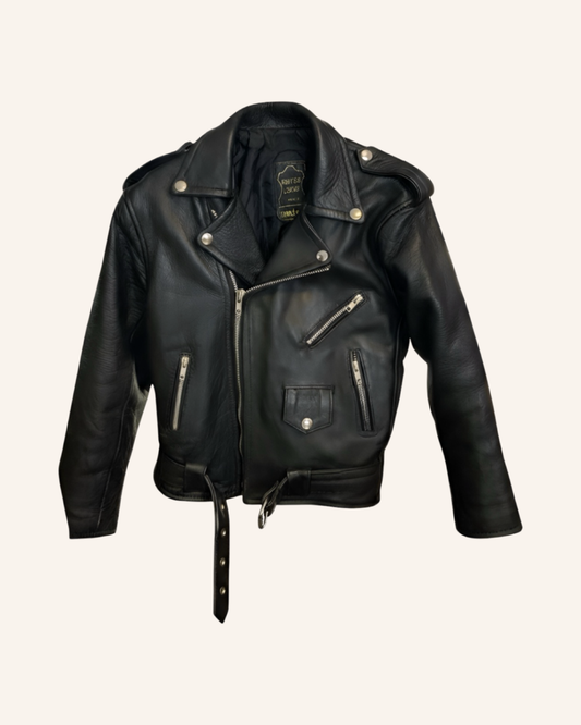 Lederjacke Biker Schwarz 9 Jahre