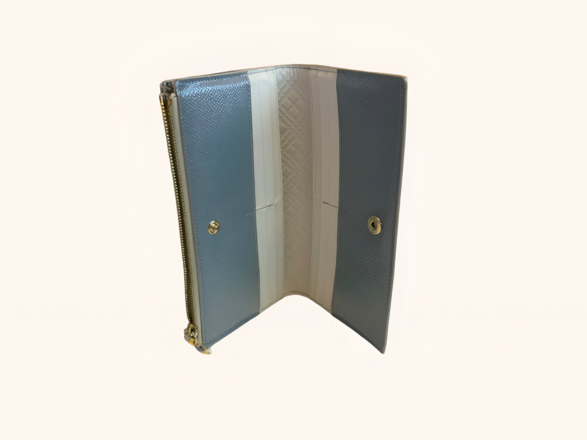London Zip Wallet Grau-Creme