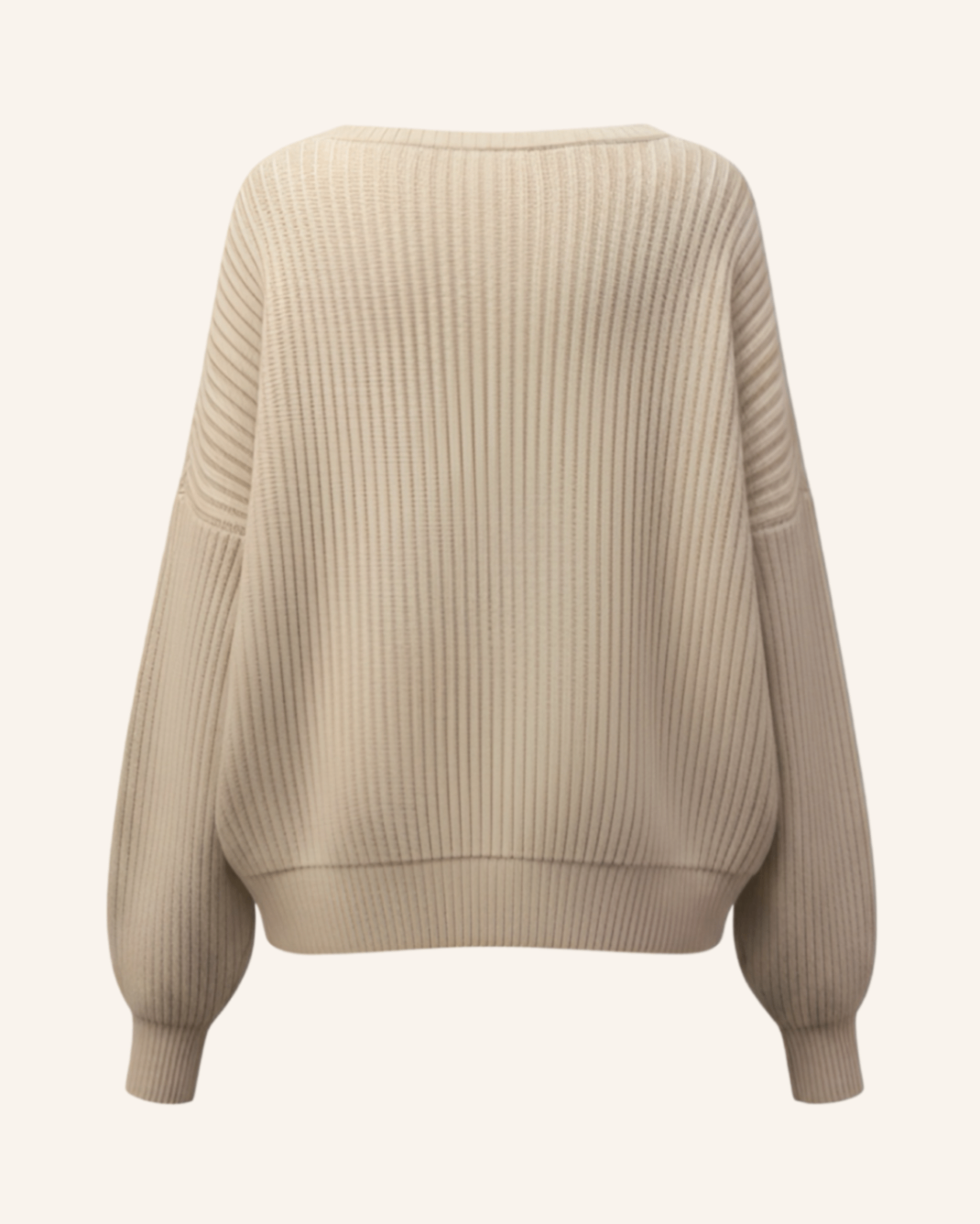 Milano Knit Pullover Creme-Schwarz XXL