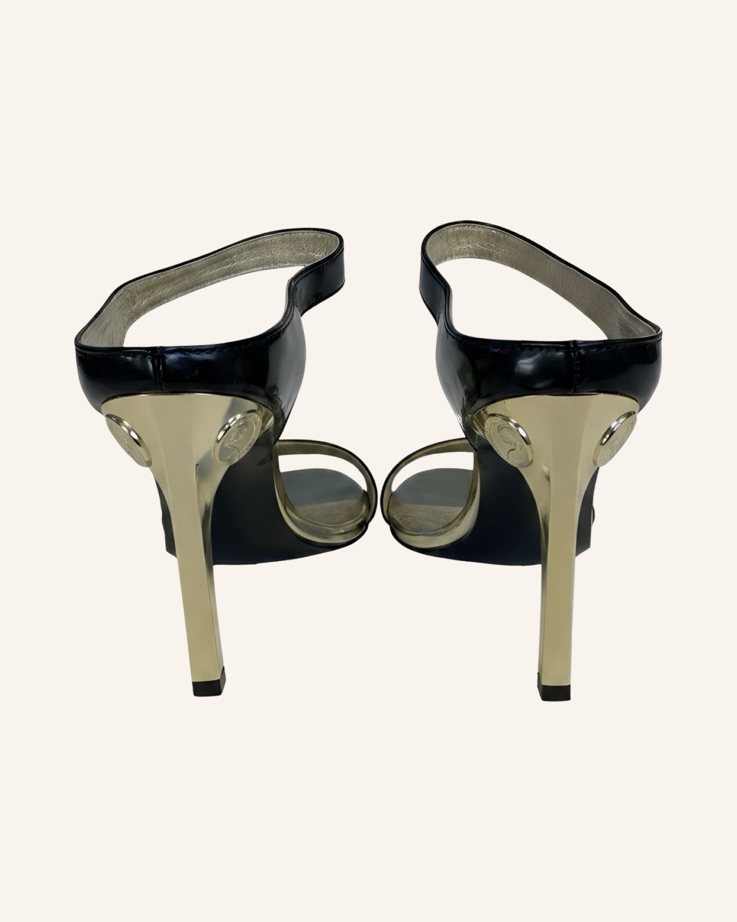 High Heels Schwarz-Gold 37