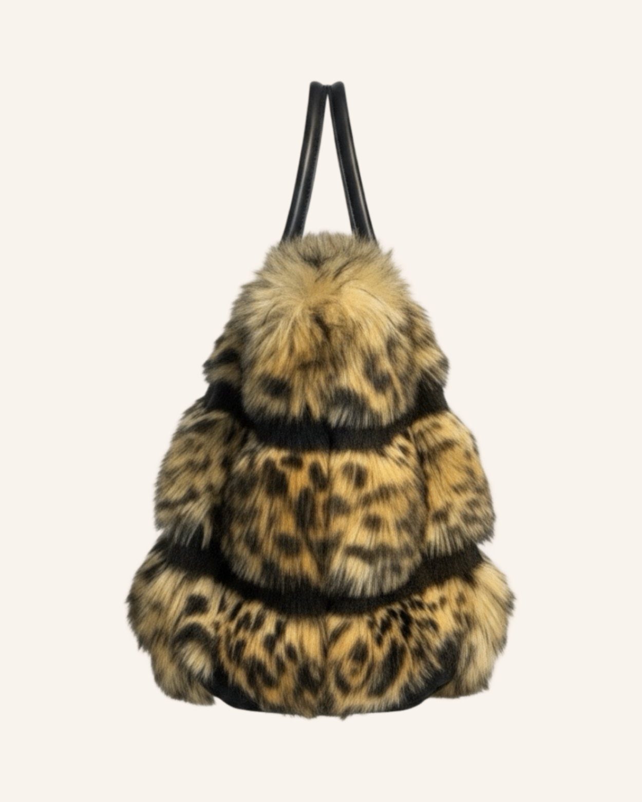 Kunstfell Shopper Gelb-Schwarz