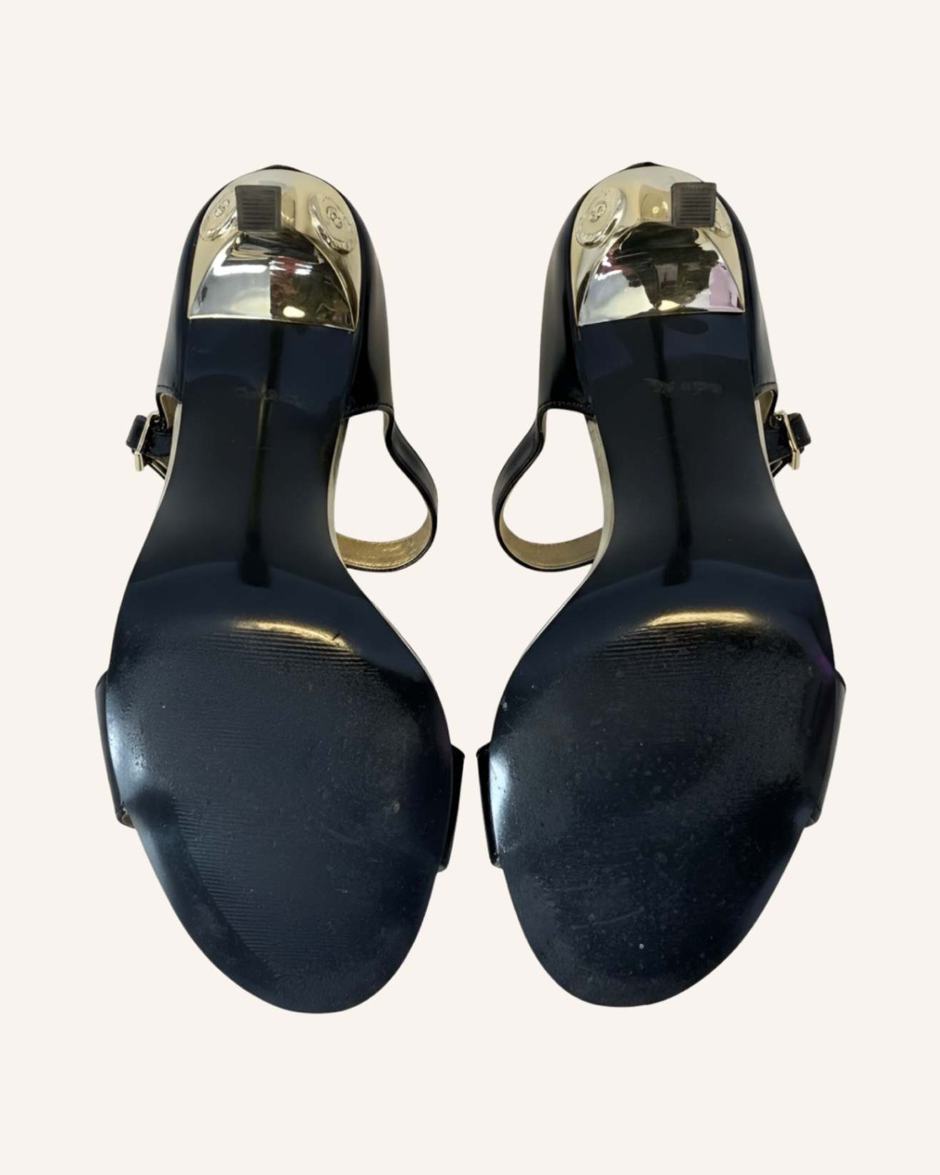 High Heels Schwarz-Gold 37