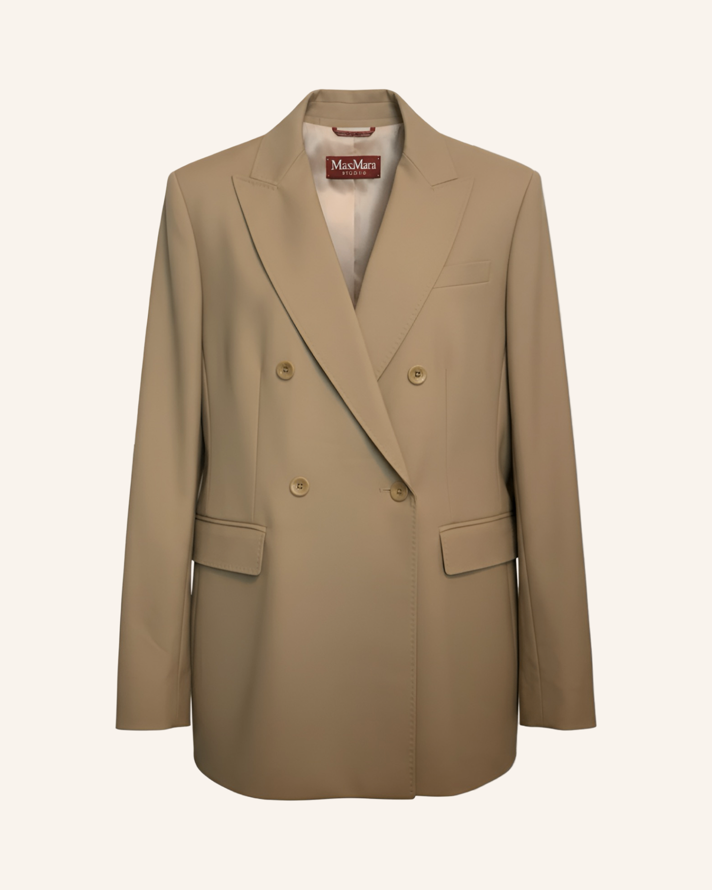 Doppelreihiger Blazer Camel L