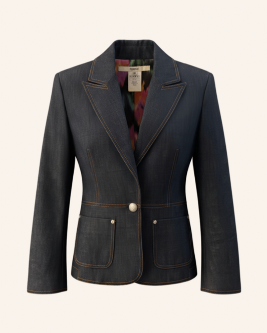 Denim-Blazer Dunkelblau L
