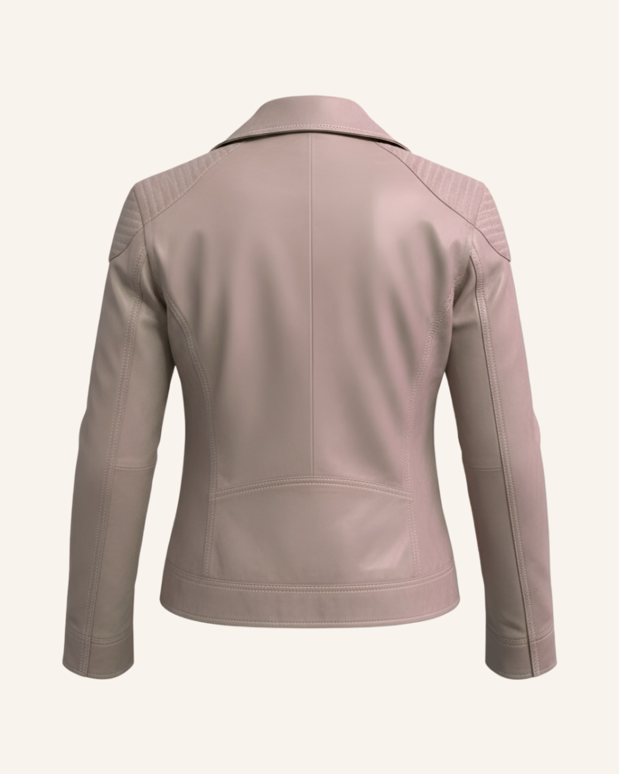 Biker-Lederjacke Taupe L