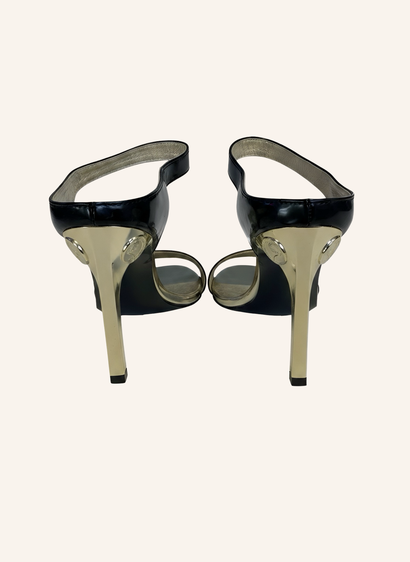 High Heels Schwarz-Gold 37