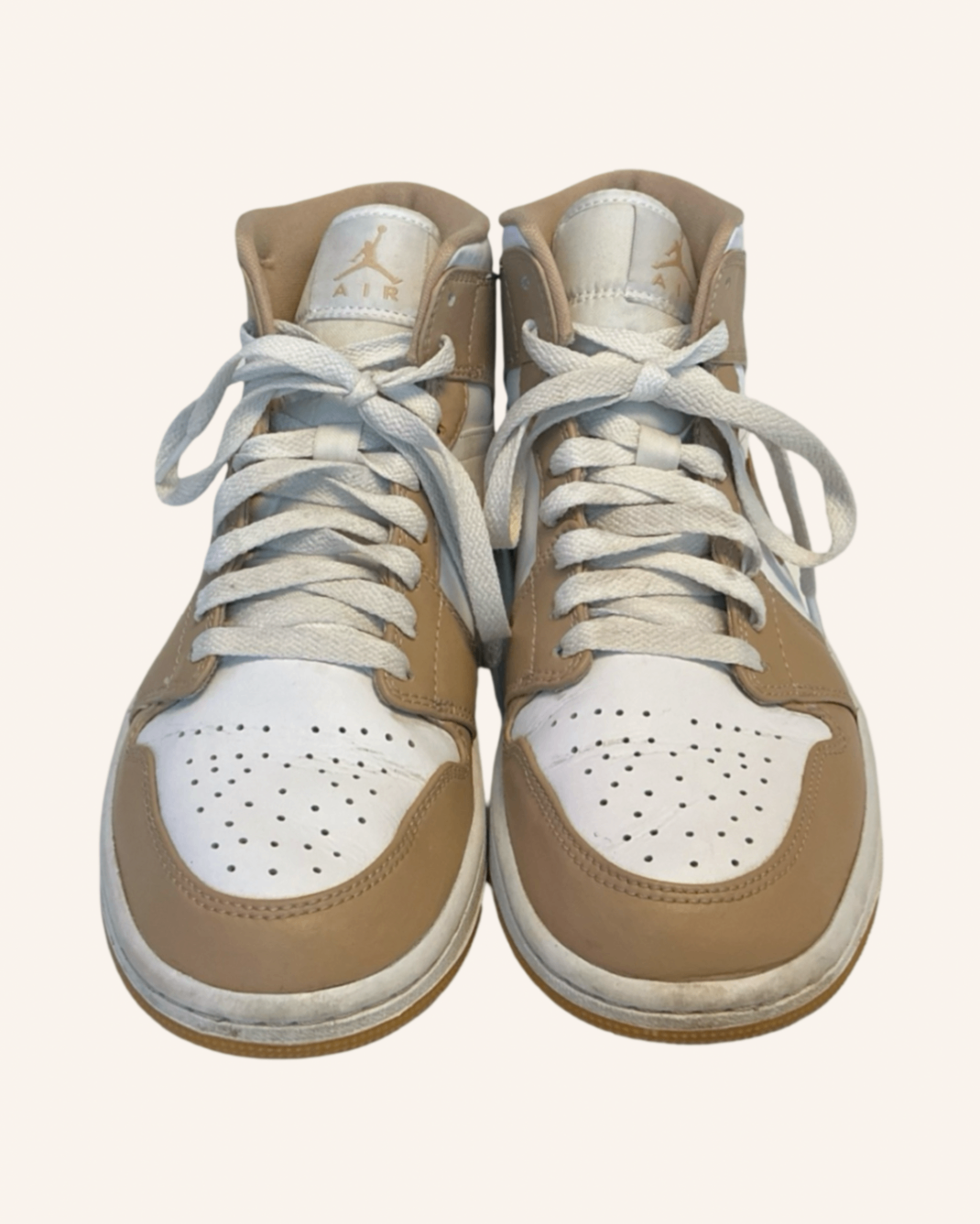 High-Top-Sneaker Weiß/Beige 41