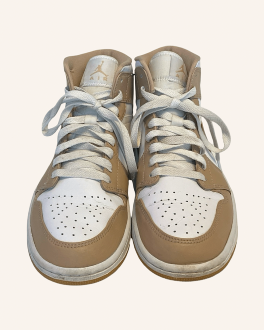 High-Top-Sneaker Weiß/Beige 41