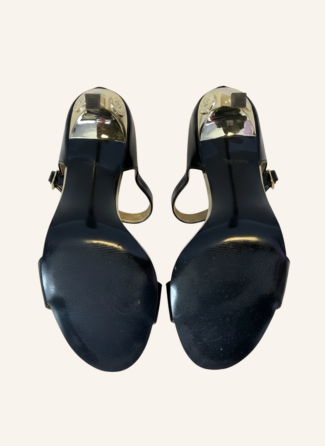 High Heels Schwarz-Gold 37