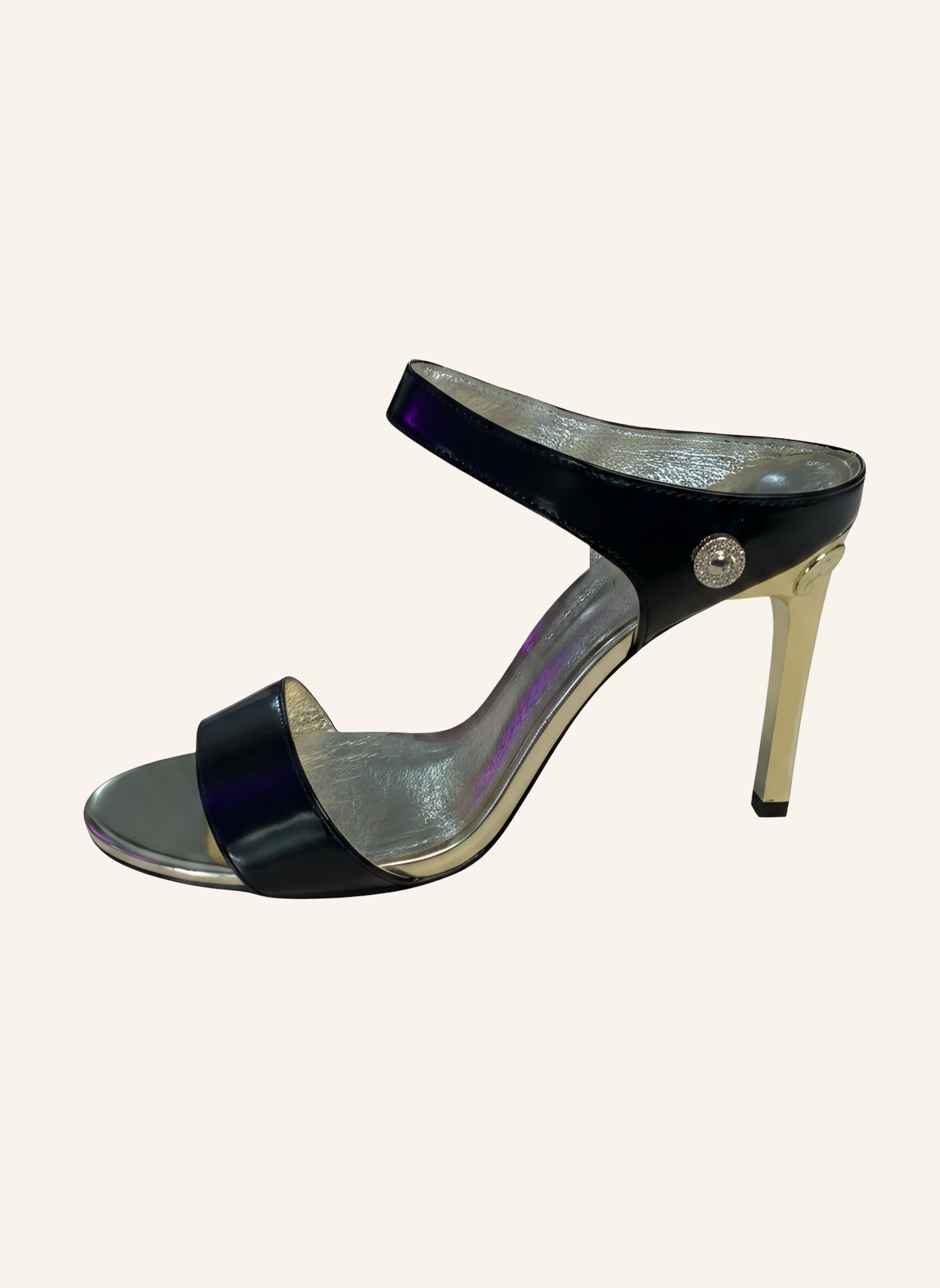High Heels Schwarz-Gold 37