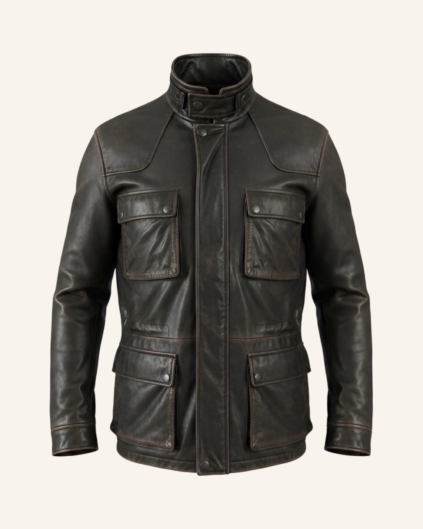 Lederjacke Braun XL