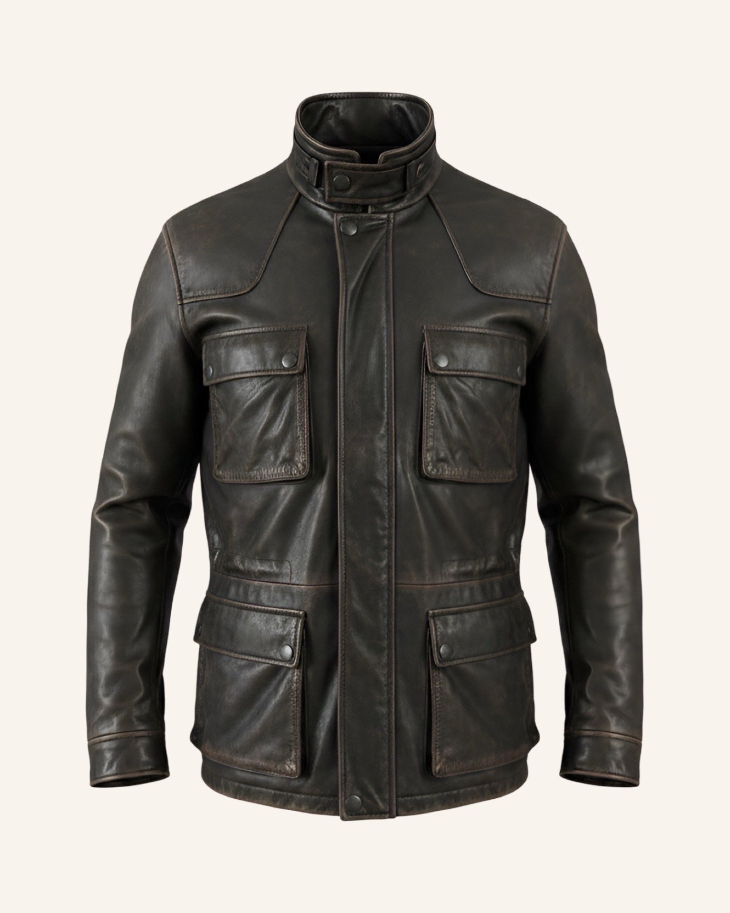 Lederjacke Braun XL